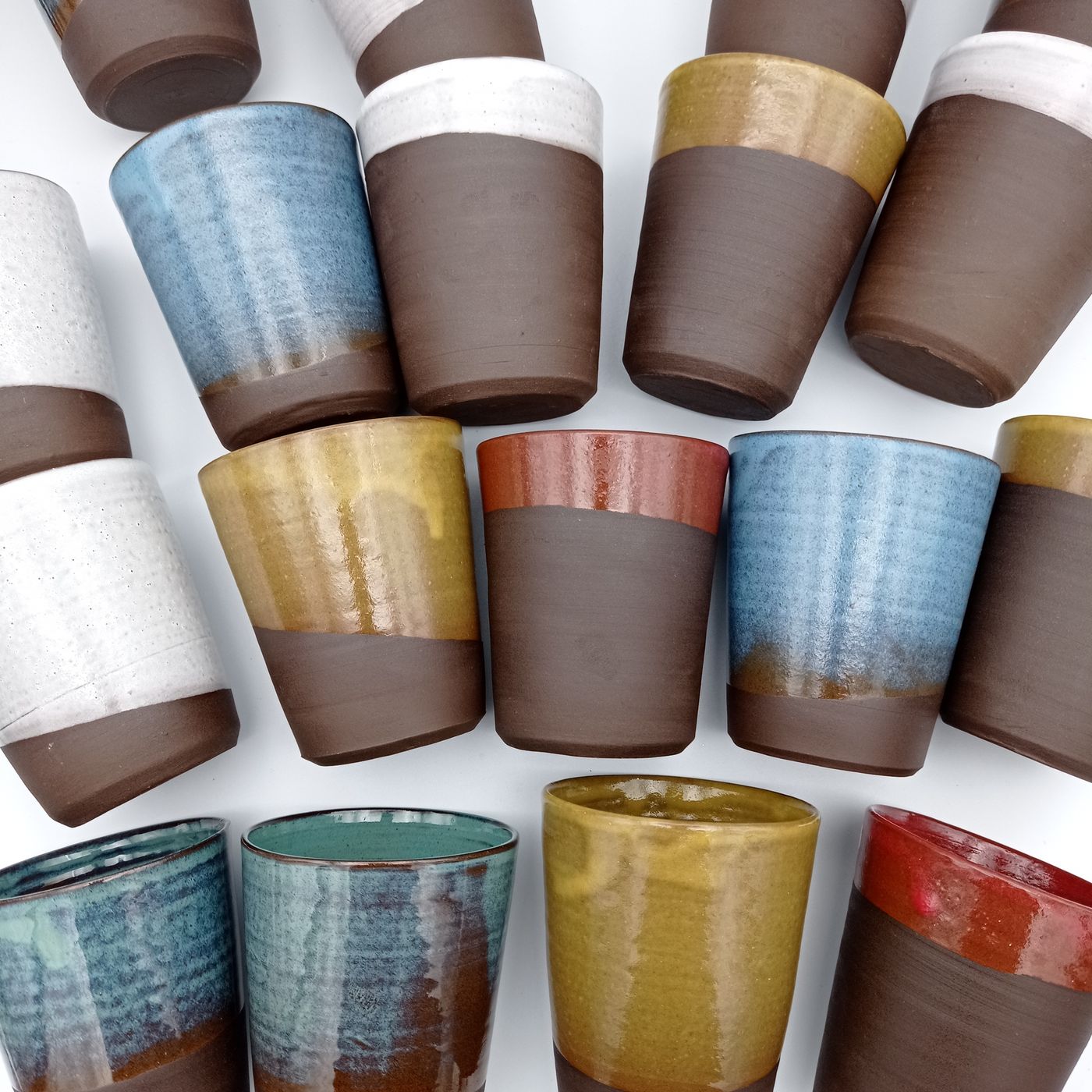 Cups in many colours